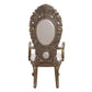 ACME Constantine Arm Chair (1Pc/1Ctn), PU, Brown & Gold Finish FredCo