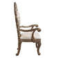 ACME Constantine Arm Chair (1Pc/1Ctn), PU, Brown & Gold Finish FredCo