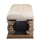 ACME Constantine Bench, Pu Leather, Light Gold, Brown & Gold Finish FredCo