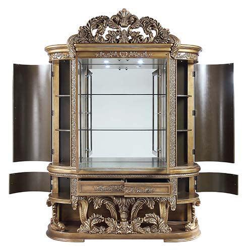 ACME Constantine Curio, Brown & Gold Finish FredCo