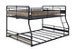 ACME Cordelia Full/Queen Bunk Bed, Antique Oak, Sandy Black & Dark Bronze Hand-Brushed Finish FredCo