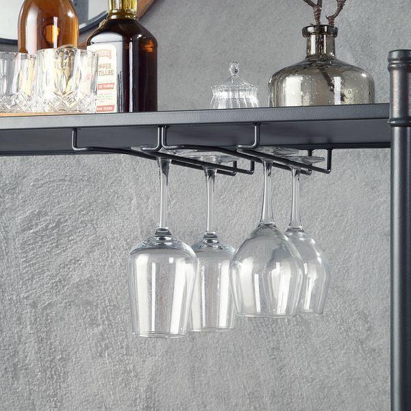 ACME Cordelia Serving Cart, Sandy Black, Dark Brone Hand-Brushed Finish FredCo