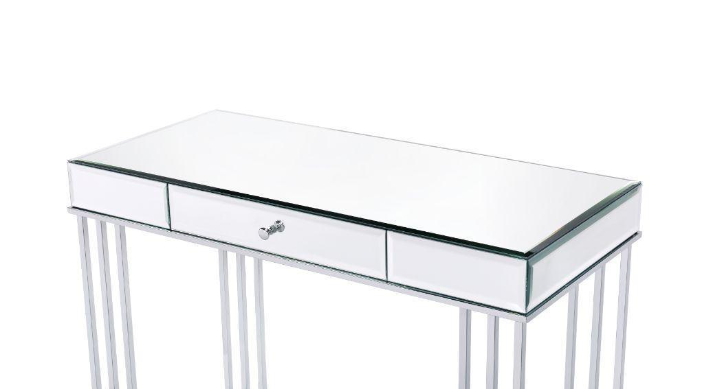 ACME Critter Writing Desk, Mirrored and Chrome Finish FredCo