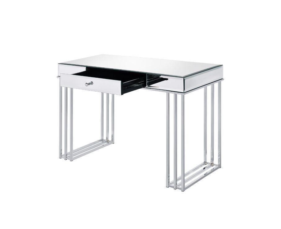 ACME Critter Writing Desk, Mirrored and Chrome Finish FredCo