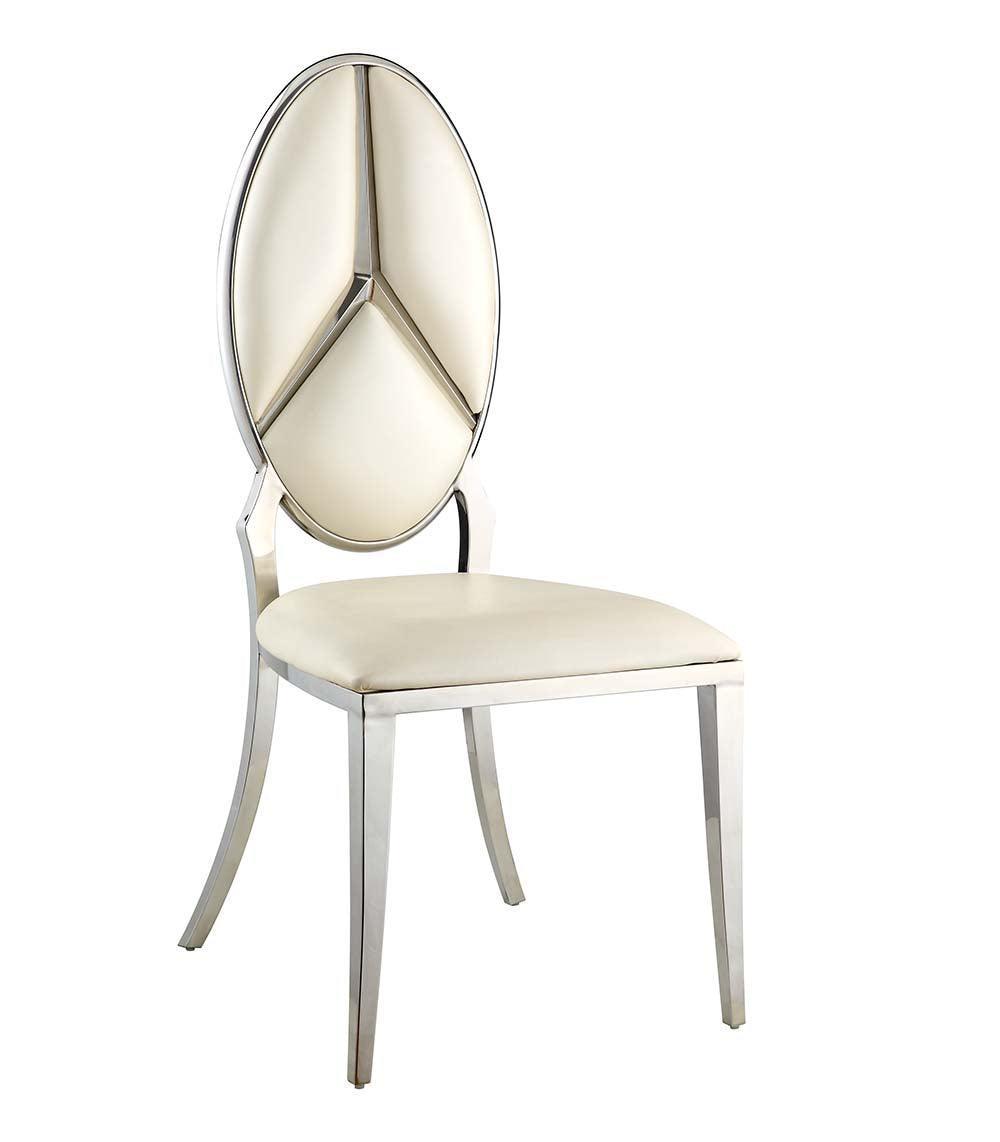 ACME Cyrene Side Chair Set 2, Beige FredCo