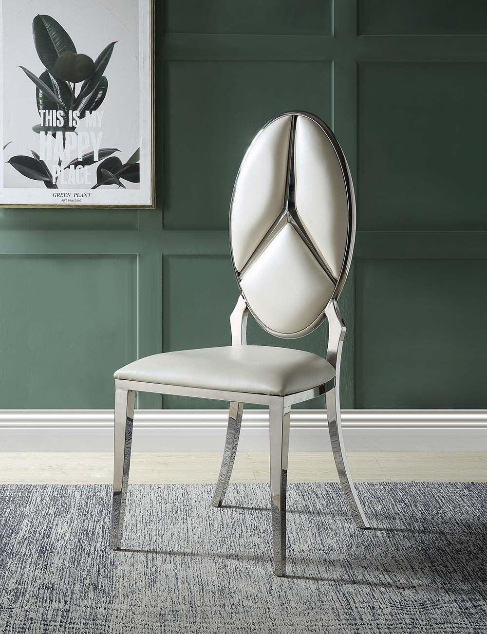 ACME Cyrene Side Chair Set 2, Beige FredCo