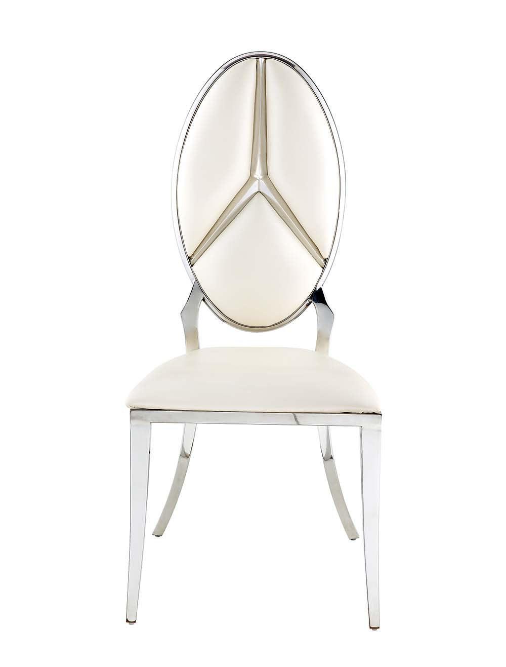 ACME Cyrene Side Chair Set 2, Beige FredCo