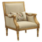ACME Daesha Accent Chair & Pillow, Fabric & Antique Gold FredCo