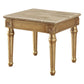 ACME Daesha End Table, Marble & Antique Gold FredCo