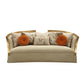 ACME Daesha Sofa w/8 Pillows, Tan Flannel & Antique Gold FredCo