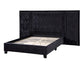ACME Damazy Queen Bed, Black Velvet FredCo
