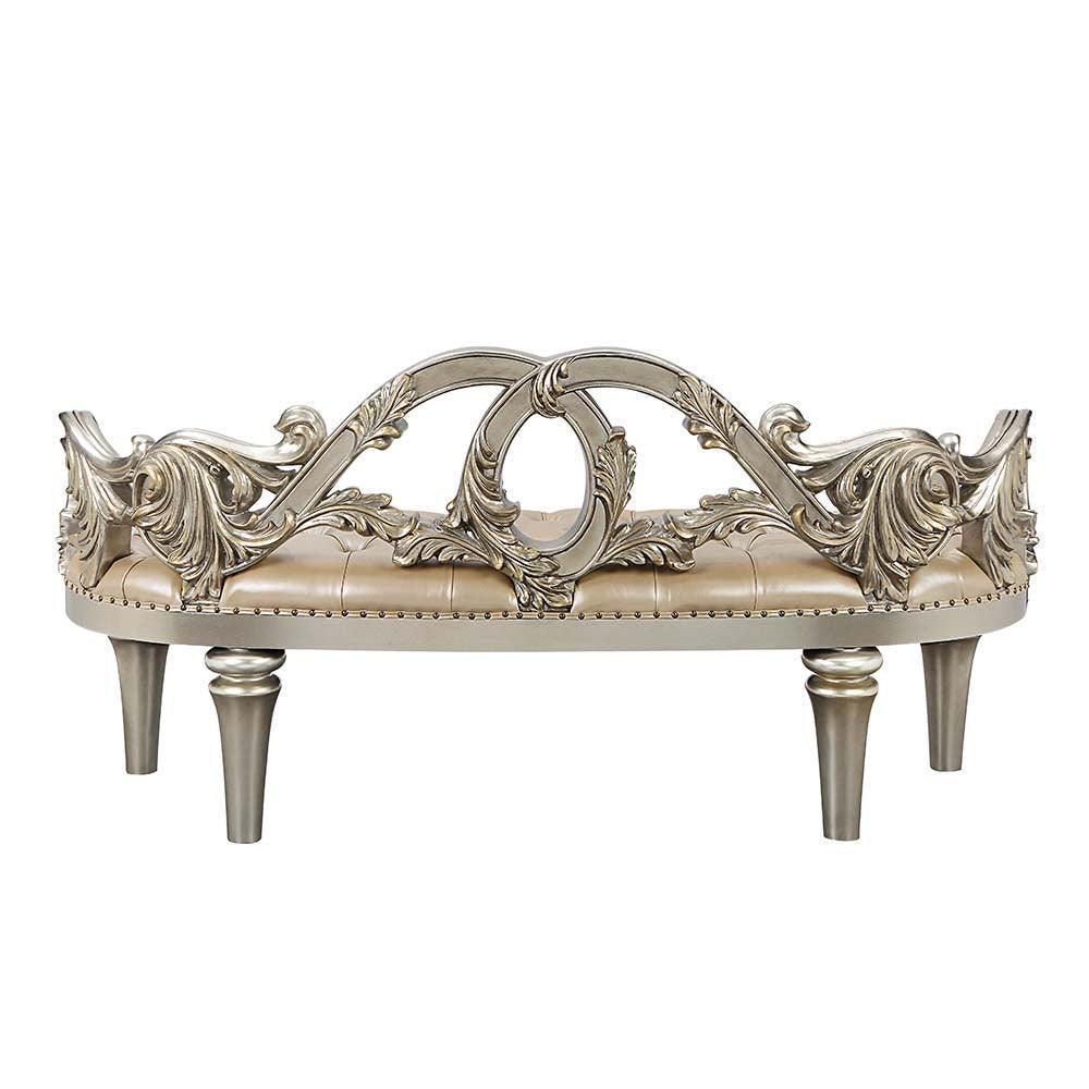 ACME Danae Bench, Champagne & Gold Finish FredCo