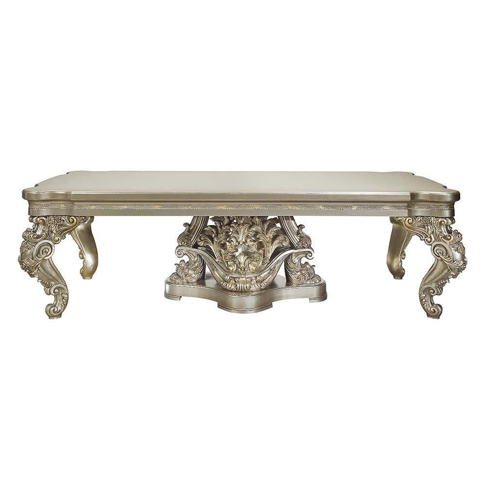 ACME Danae Dining Table , Champagne & Gold Finish FredCo