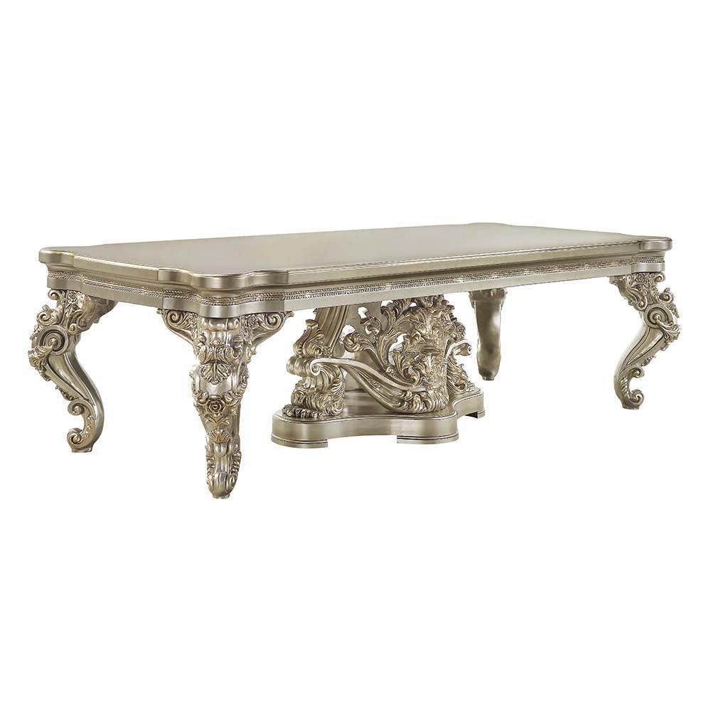 ACME Danae Dining Table , Champagne & Gold Finish FredCo