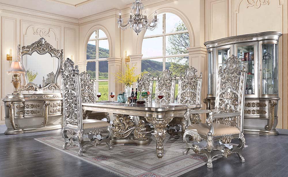 ACME Danae Dining Table , Champagne & Gold Finish FredCo
