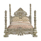 ACME Danae Eastern King Bed, PU, Champagne & Gold Finish FredCo