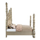 ACME Danae Eastern King Bed, PU, Champagne & Gold Finish FredCo