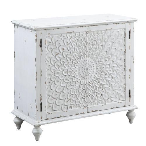 ACME Daray Console Table, Antique White Finish FredCo