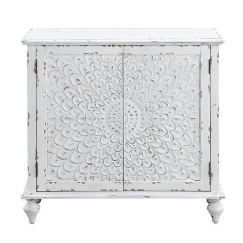 ACME Daray Console Table, Antique White Finish FredCo