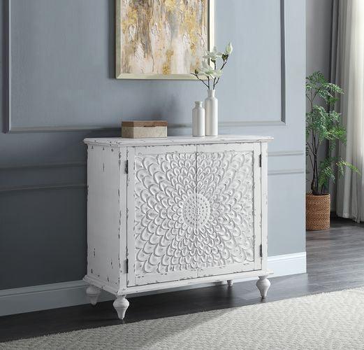 ACME Daray Console Table, Antique White Finish FredCo