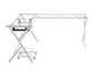 ACME Demas Computer Desk, Clear Glass & White Finish FredCo