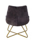 ACME Dhalsim Accent Chair, Antique Ebony Top Grain Leather FredCo