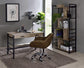 ACME Disho Built-in USB Port Writing Desk, Light Weathered Oak & Black Finish FredCo