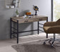 ACME Disho Built-in USB Port Writing Desk, Light Weathered Oak & Black Finish FredCo