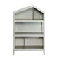 ACME Doll Cottage Bookcase, Weathered White & Washed Gray FredCo