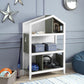 ACME Doll Cottage Bookcase, Weathered White & Washed Gray FredCo