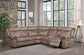 ACME Dollum Sectional Sofa , 2-Tone Chocolate Velvet FredCo