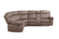 ACME Dollum Sectional Sofa , 2-Tone Chocolate Velvet FredCo