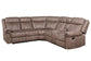 ACME Dollum Sectional Sofa , 2-Tone Chocolate Velvet FredCo
