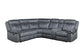 ACME Dollum Sectional Sofa , 2-Tone Gray Velvet FredCo