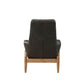 ACME Dolphin Accent Chair, Black Top Grain Leather FredCo