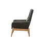 ACME Dolphin Accent Chair, Black Top Grain Leather FredCo