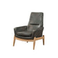 ACME Dolphin Accent Chair, Black Top Grain Leather FredCo