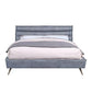 ACME Doris Queen Bed, Gray Top Grain Leather FredCo