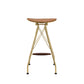 ACME Dragea Bar Stool (Set-2), Whiskey PU & Gold FredCo