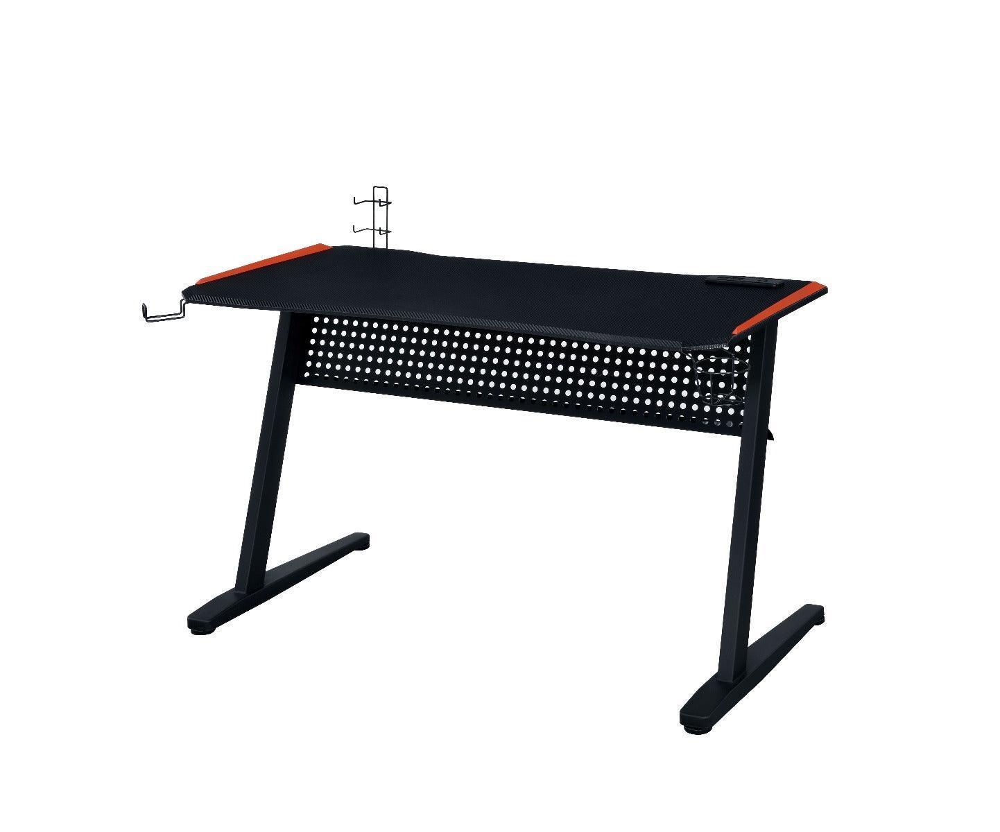 ACME Dragi Gaming Table w/USB Port, Black & Red Finish FredCo