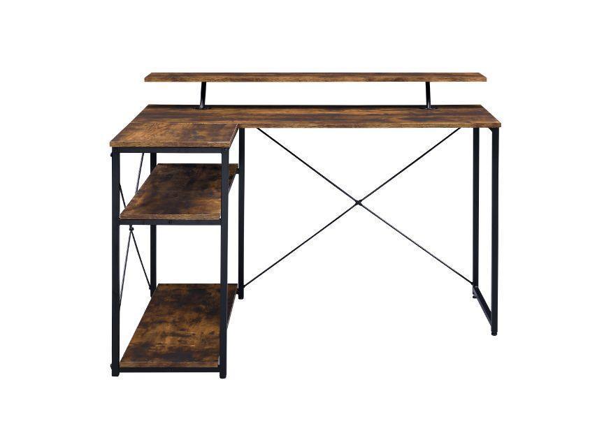 ACME Drebo Writing Desk, Weathered Oak & Black Finish FredCo