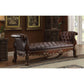 ACME Dresden Bench, PU & Cherry Oak FredCo