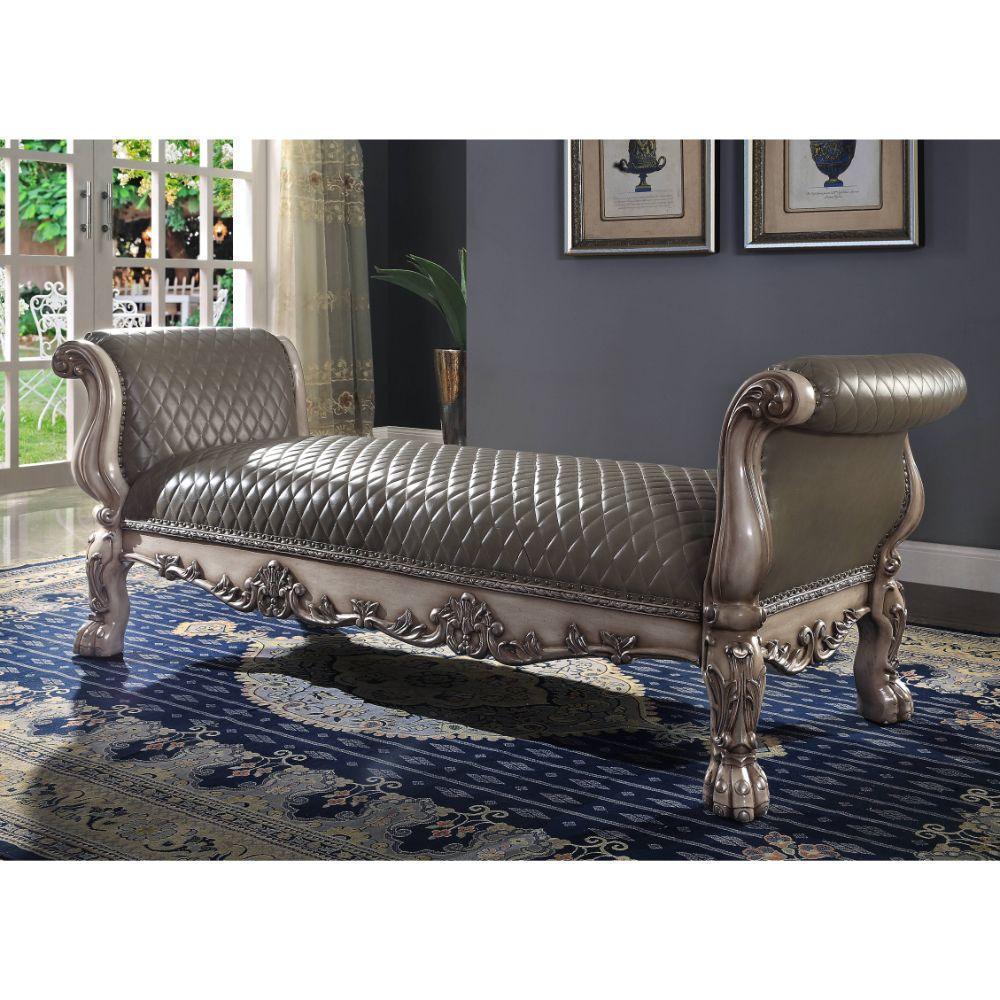ACME Dresden Bench, Vintage Bone White & PU FredCo