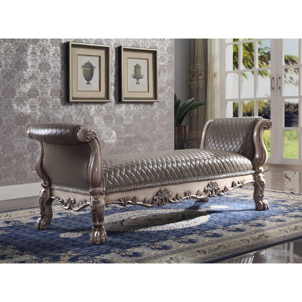 ACME Dresden Bench, Vintage Bone White & PU FredCo
