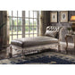ACME Dresden Chaise w/1 Pillow, Vintage Bone White & PU FredCo