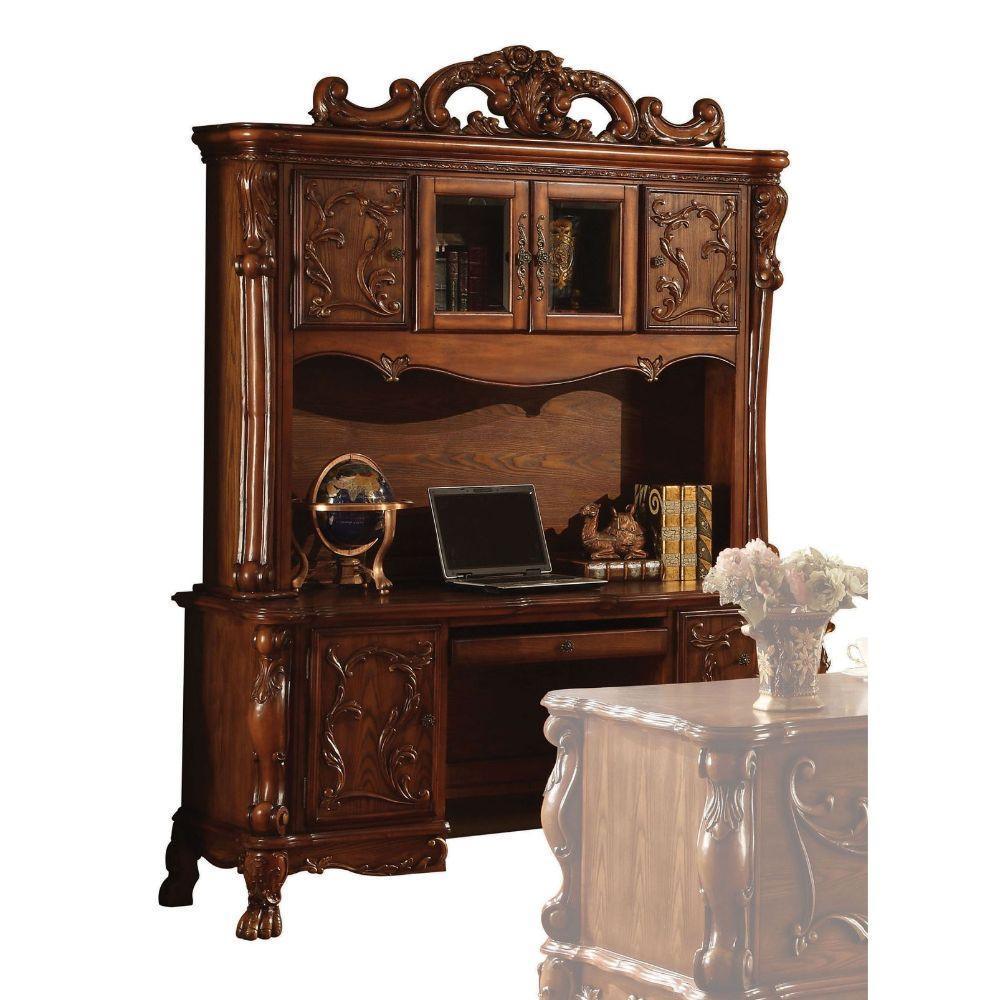 ACME Dresden Computer Desk & Hutch, Cherry Oak 12172 FredCo