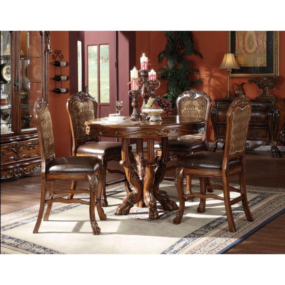 ACME Dresden Counter Height Table, Cherry Oak 12160 FredCo