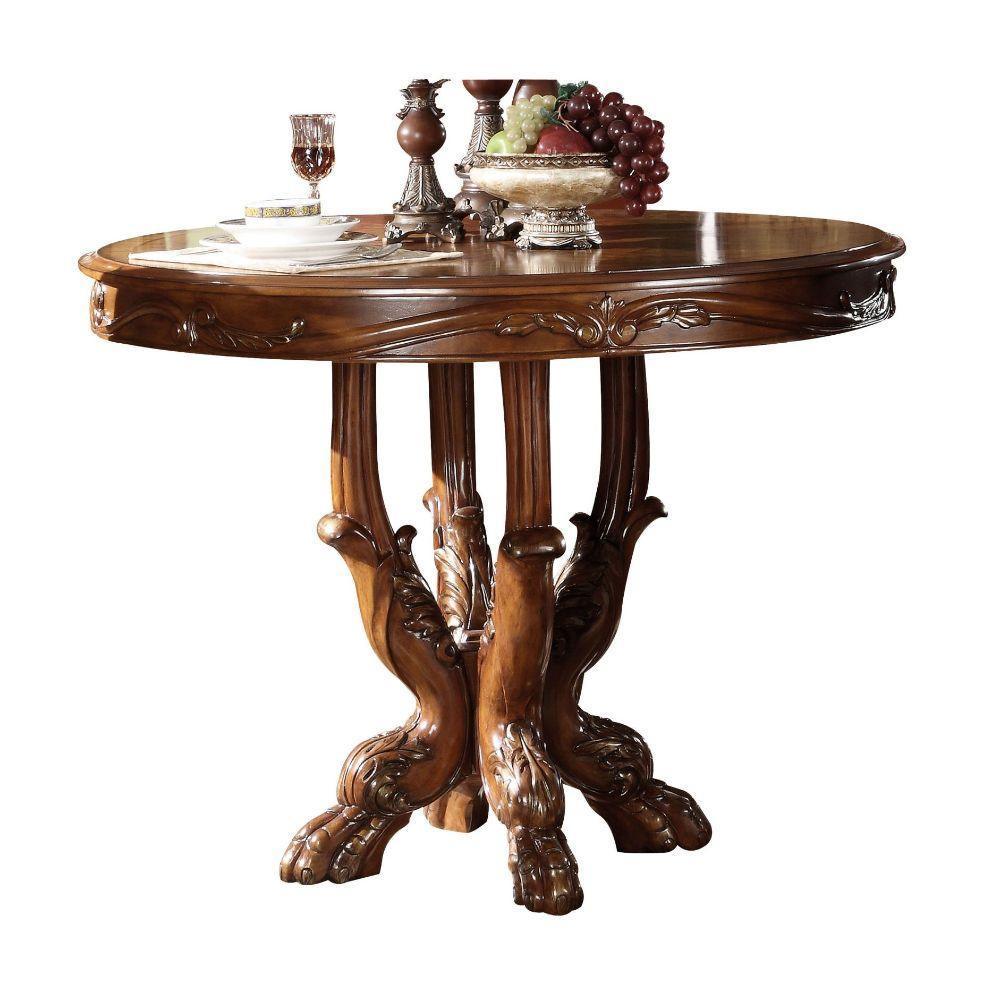 ACME Dresden Counter Height Table, Cherry Oak 12160 FredCo