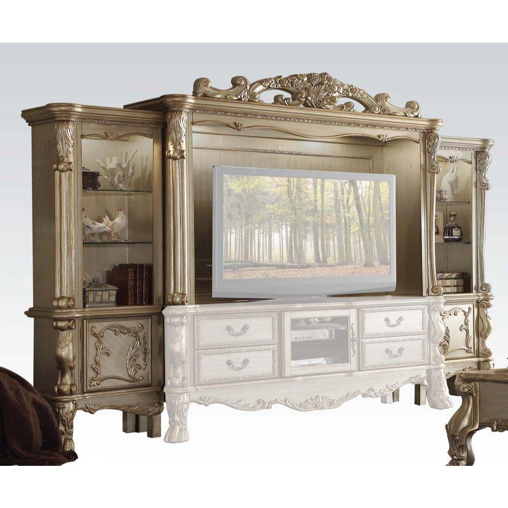 ACME Dresden Entertainment Center, Gold Patina & Bone 91330 FredCo