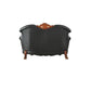 ACME Dresden Loveseat w/3 Pillows, Cherry Oak & PU FredCo